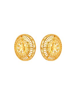 22k Gold Ear Tops For Women ET-TJ-52