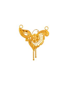 22k Gold Double Loop Pendant L-TJ-54