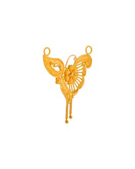 22k Gold Double Loop Pendant L-TJ-54