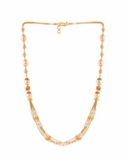 22k Gold Pearl Necklace N-1067