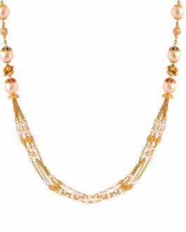 22k Gold Pearl Necklace N-1067
