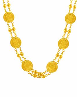 22K Gold Coin Necklace For Women N-1490