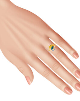 22k Gold Finger Ring LR-4573