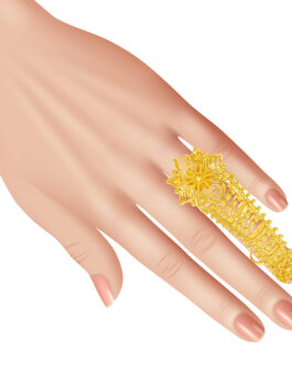 22k Gold Finger Ring LR-4595 Adjustable