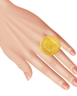 22k Gold Finger Ring LR-4622 Adjustable