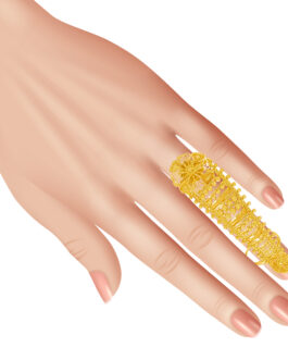 22k Gold Finger Ring LR-4638 Adjustable