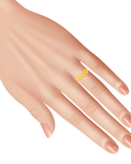 22k Gold Finger Ring LR-4674