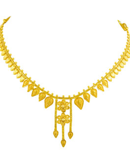 22K Gold Leaf Necklace For Women N-2090