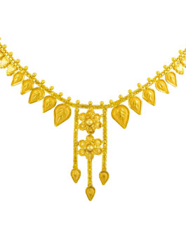 22K Gold Leaf Necklace For Women N-2090