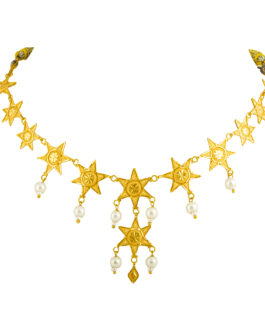 22K Gold Star Necklace For Women N-2130