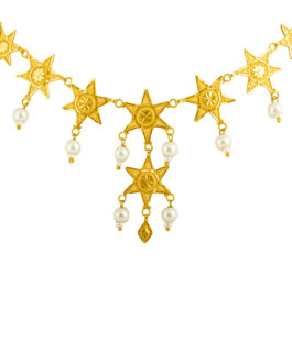 22K Gold Star Necklace For Women N-2130