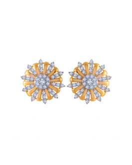 18K Diamond Ear Tops DET-1157