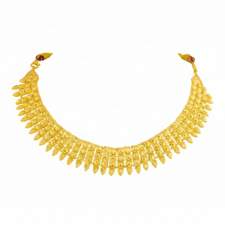 22K Gold Chattai Necklace (4 Lines) 10gm - Rupashree Jewellers RB