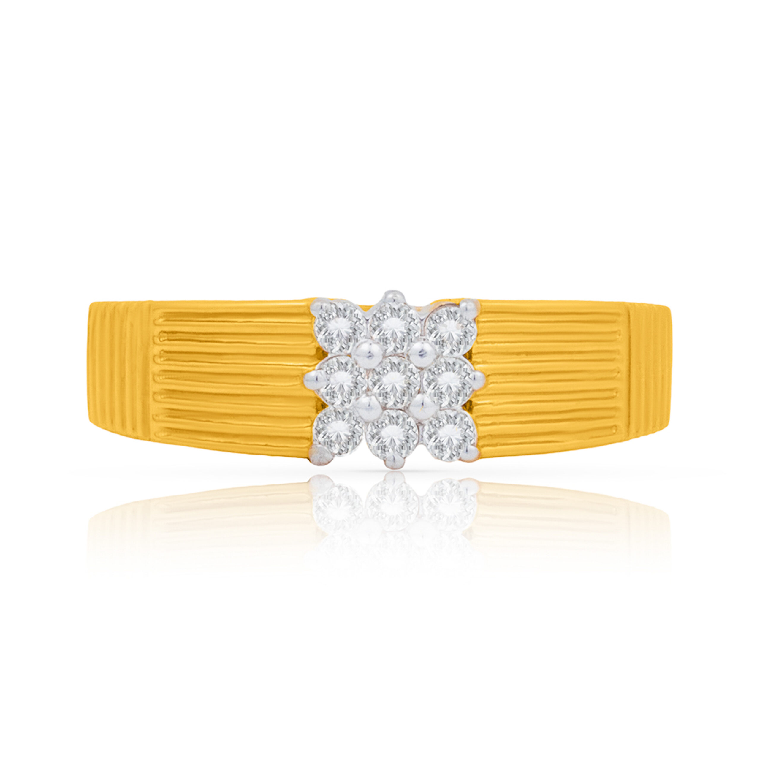 18k Gold Diamond Ring for Men DFR-1776 - Rupashree Jewellers RB