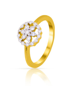 18k Gold Diamond Ring for Women DFR-1796