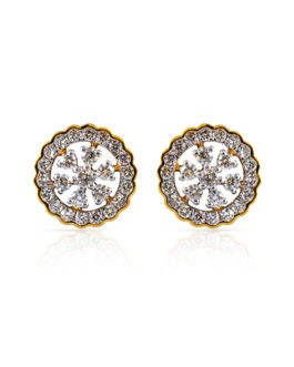 18K Gold Diamond Ear Tops DET-1406