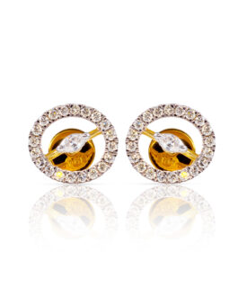 18K Gold Diamond Ear Tops DET-1408