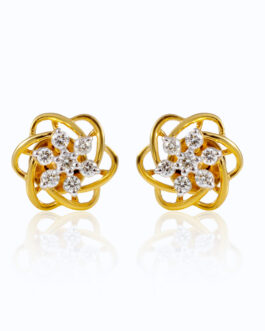 18K Gold Diamond Ear Tops DET-1409