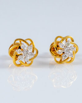 18K Gold Diamond Ear Tops DET-1409