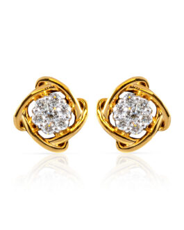 18K Gold Diamond Ear Tops DET-1410
