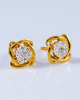 18K Gold Diamond Ear Tops DET-1410
