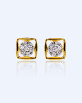 18K Gold Diamond Ear Tops DET-1412