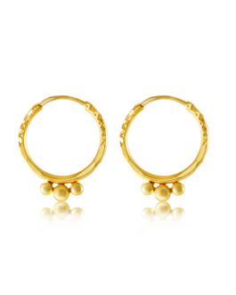 22K Gold Hoop Earring - PR-2151