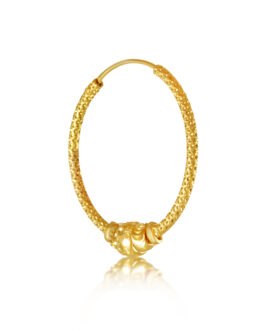 22K Gold Hoop Earring - PR-2153