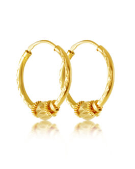 22K Gold Hoop Earring – PR-2157