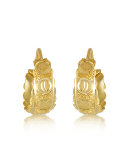 22K Gold Hoop Earring – PR-2159