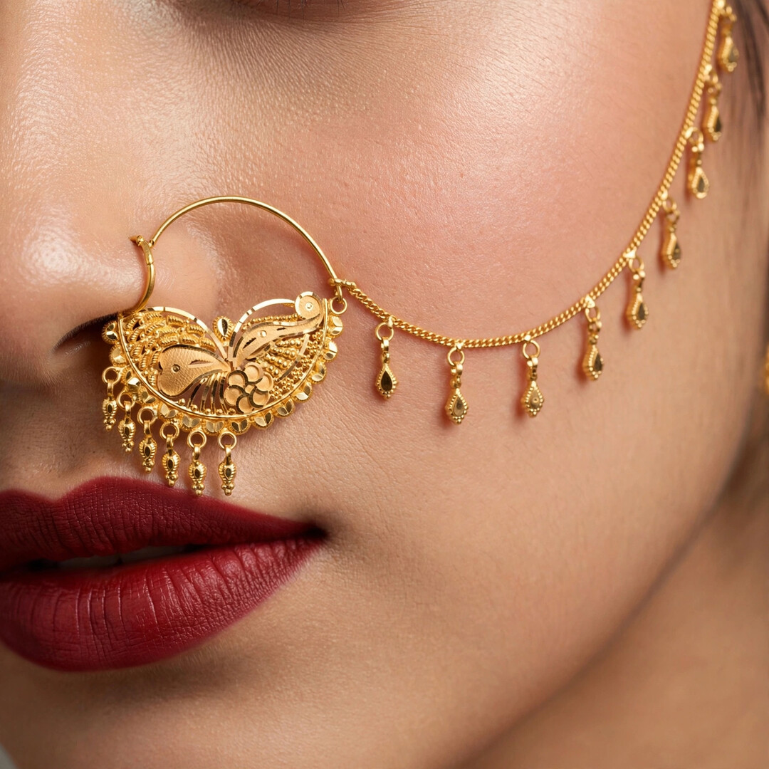 22K Gold Nath NT-98 - Rupashree Jewellers RB